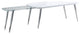 Benzara BM266440 Coffee Table With Pull Out Tabletop, White and Silver