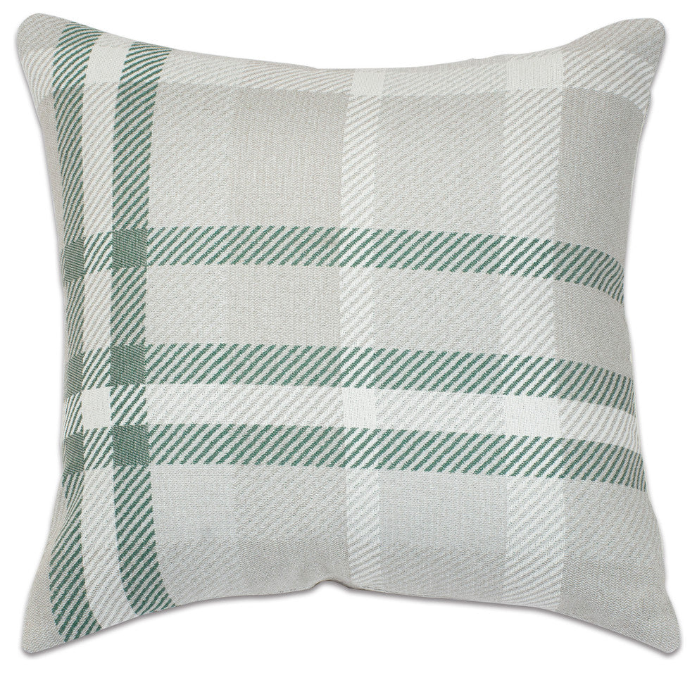18"x18" Pacifica Accent Throw Pillow by Astella, Tartan Jade