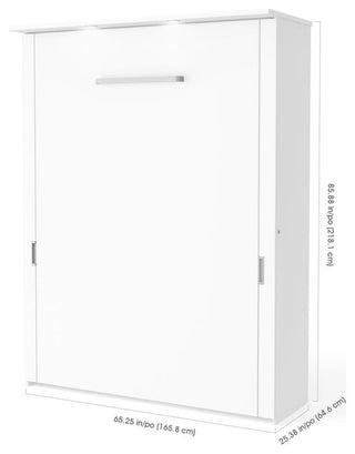 Bestar Lumina Queen Wall Bed in White