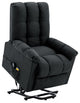 vidaXL Power Lift Recliner Electric Lift Chair for Elderly Dark Gray Fabric