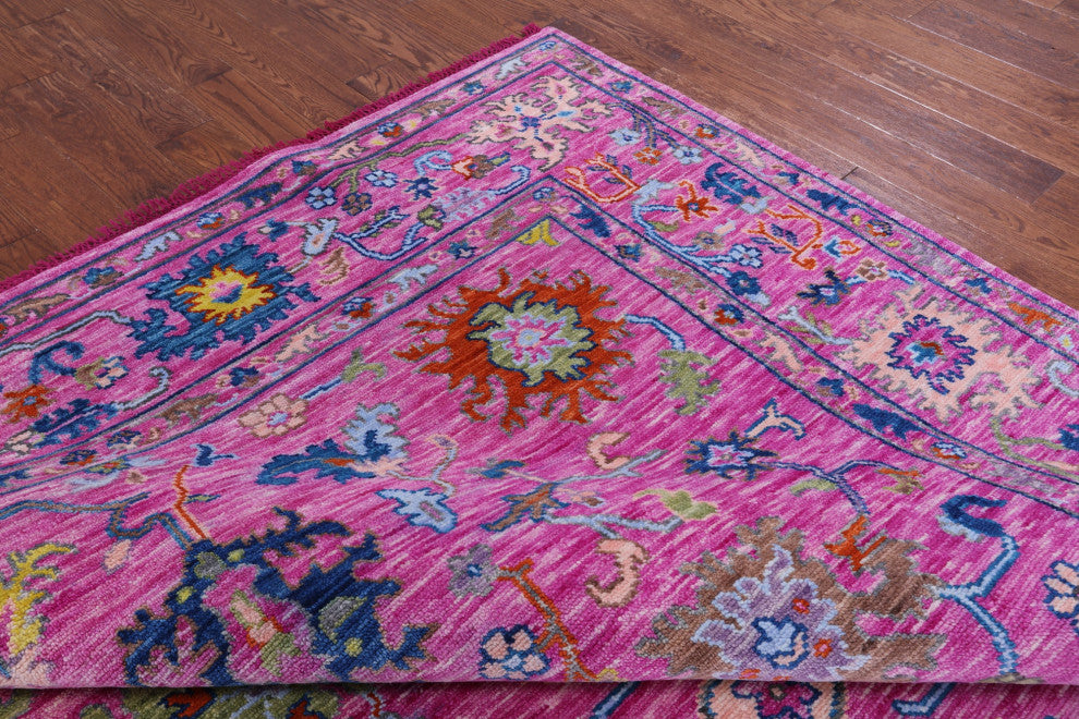 Turkish Oushak Handmade Wool Rug 8' 0" X 15' 8" - Q13635