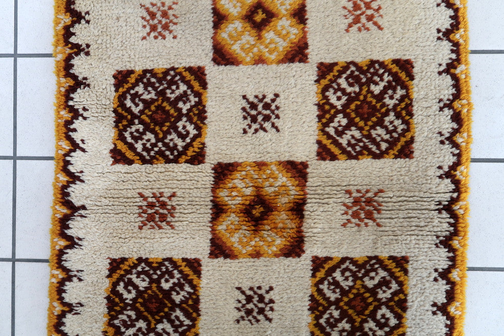 Vintage French Savonnerie Rug 2.5'x4.8', 77cmx146cm 1960s