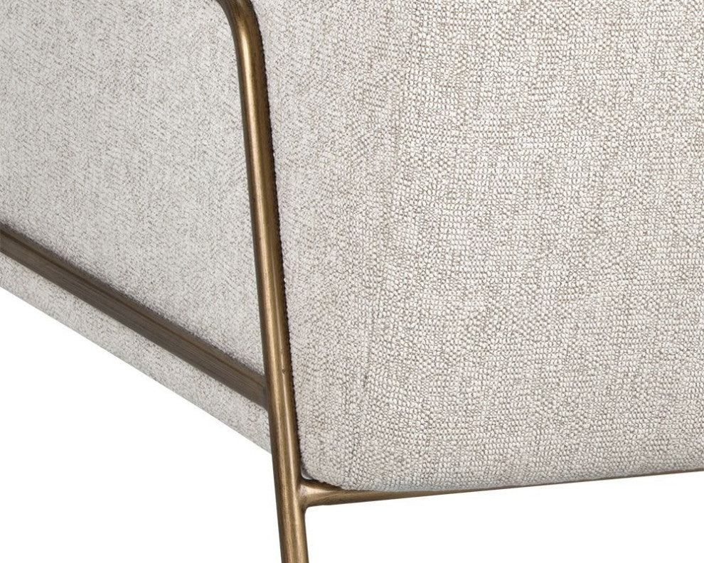Cybil Lounge Chair, Dove Cream