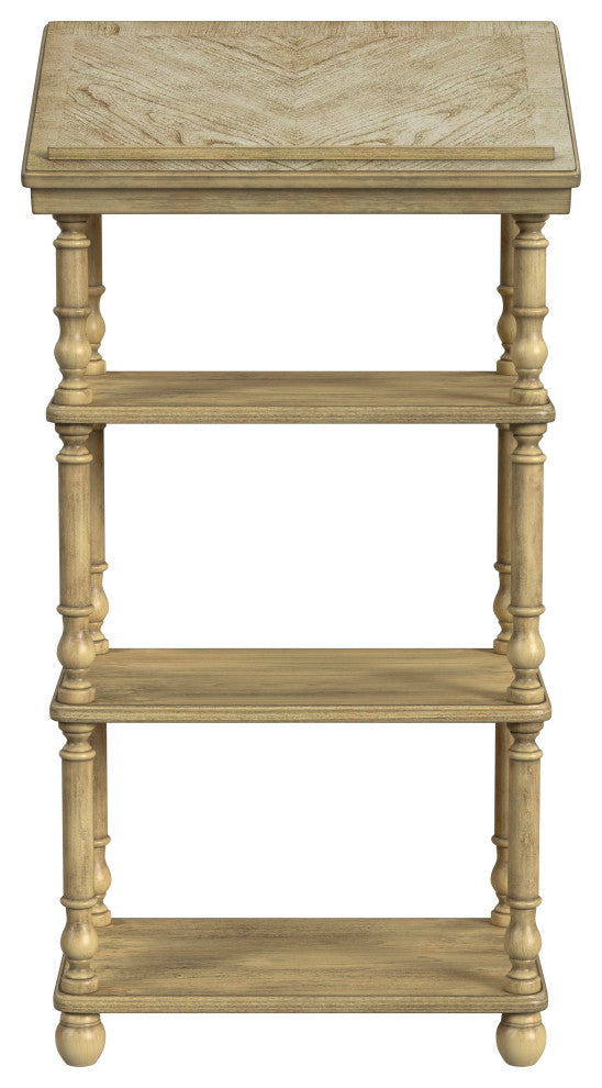 Alden 4-Tier Library Stand, Beige