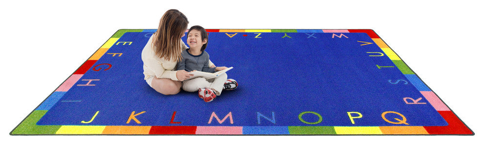 Kid Essentials Rug, Rainbow Alphabet, Bold, 5'4"x7'8"