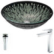 ANZZI Bravo Series Deco-Glass Vessel Sink with Enti Faucet, Polished Chrome