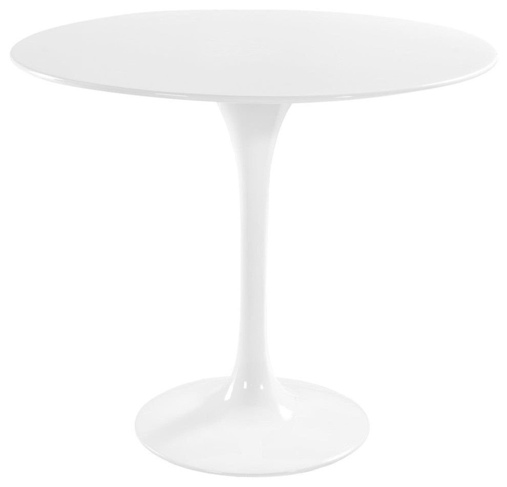 Modern Contemporary Kitchen 36" Fiberglass Dining Table White