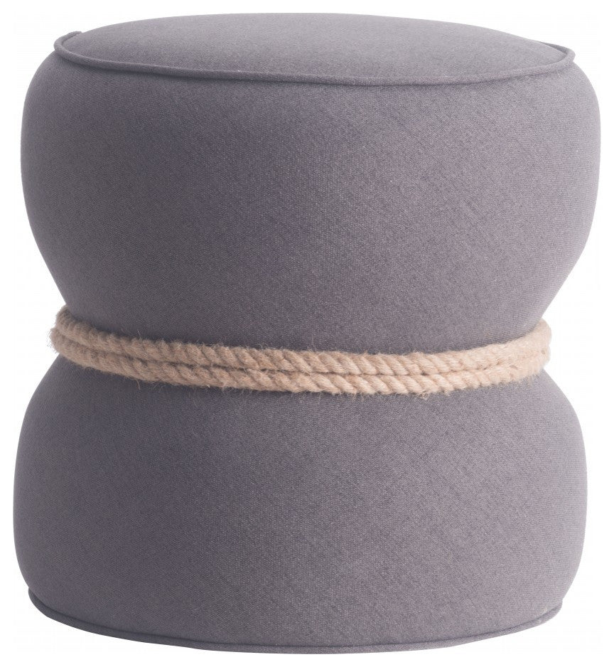 Gray Cinch Ottoman