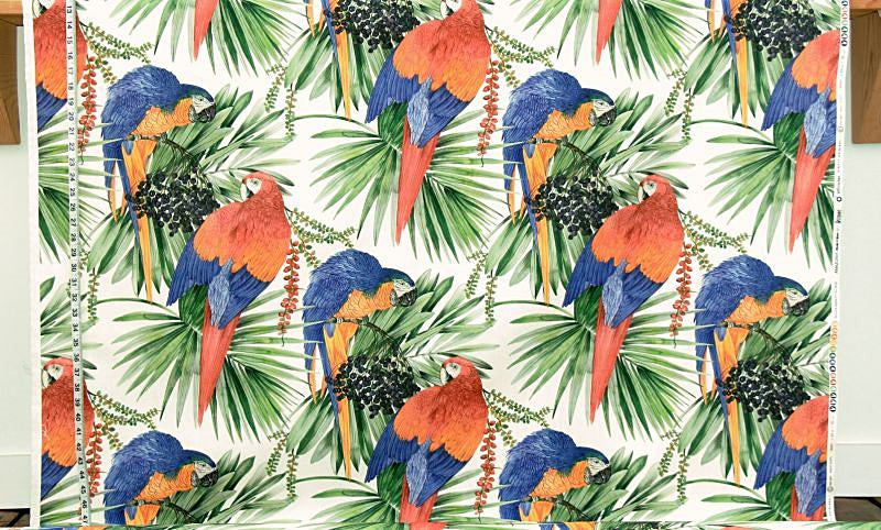 Tropical parrot jungle fabric macaw home decorating material , Standard Cut