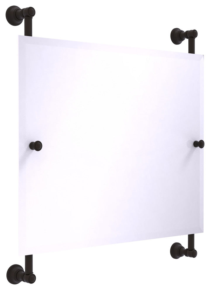 Carolina Landscape Frameless Rail Mounted Mirror, Oil Rubbed Bronze