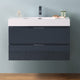 Valencia Wall Hung Bathroom Vanity, Dark Slate Gray, 36"