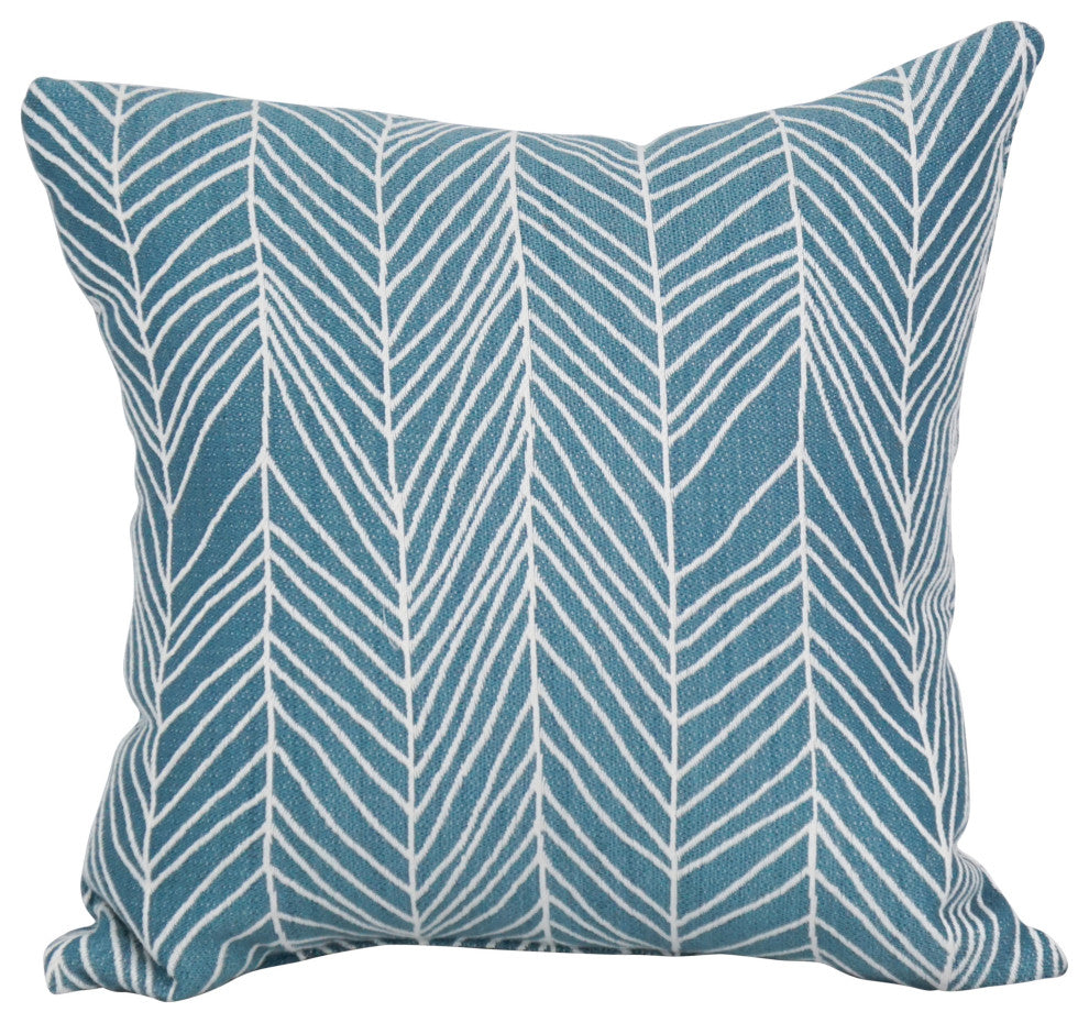 17" Jacquard Throw Pillows With Inserts, Set of 2, Demeter Caspia