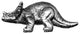 Styracosaurus Dinosaur Knob - D5 - Pewter (BSH-683338)