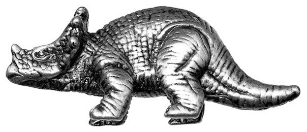 Styracosaurus Dinosaur Knob - D5 - Pewter (BSH-683338)