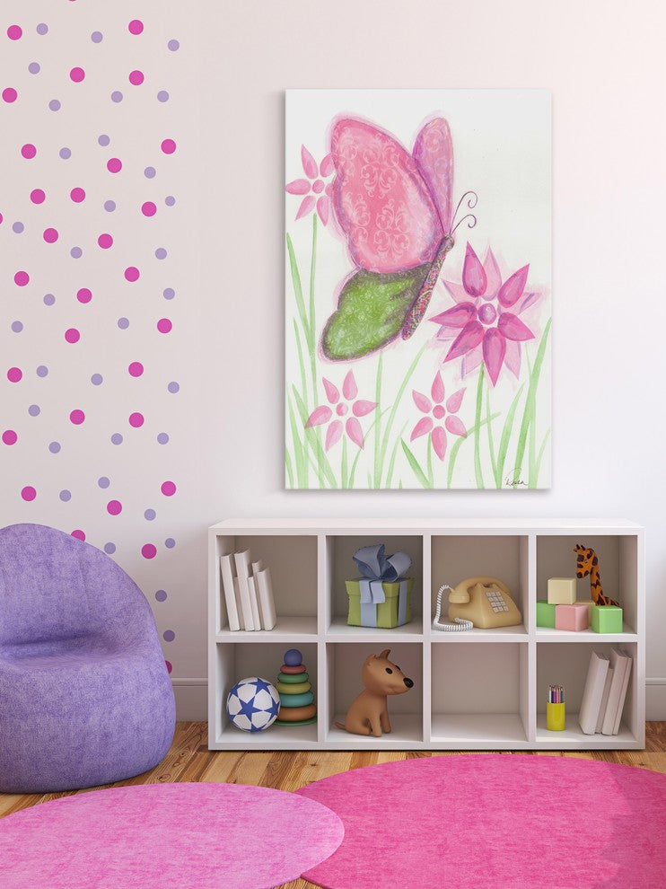 Marmont Hill, "1 Butterfly" by Reesa Qualia Painting on Wrapped Canvas, 20x30
