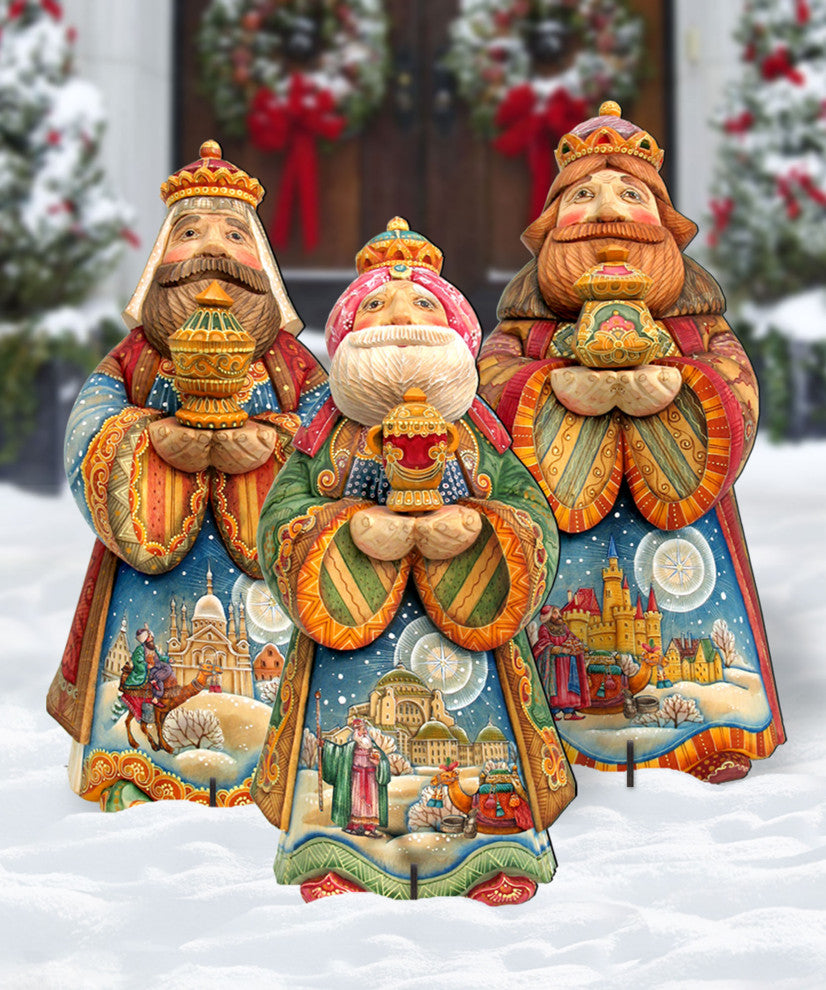 King Gaspar Wood Free Standing Outdoor Decor