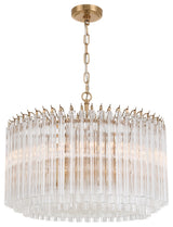 Crystorama Lighting Group LOF-5007 Lofton 7 Light 24"W Pendant - Aged Brass