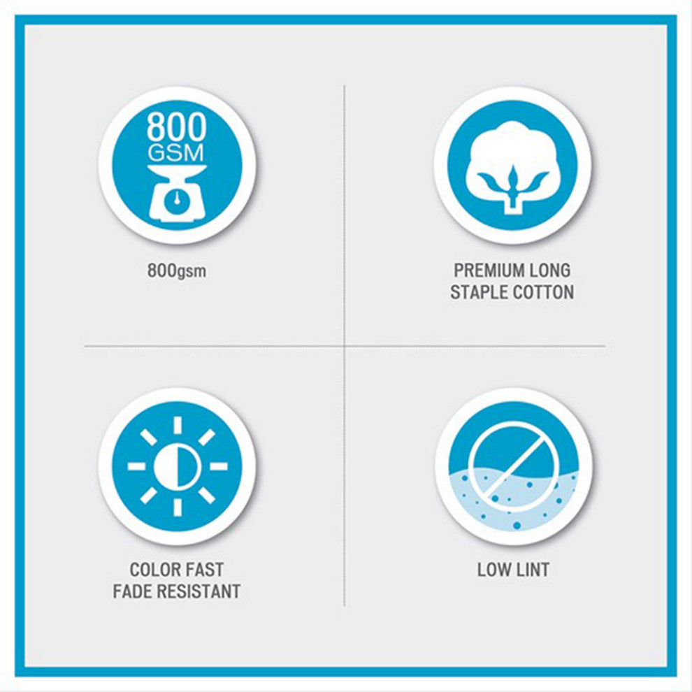 Madison Park Signature 800GSM Antibacterial 8-Piece Bathroom Towel Set, D Purple