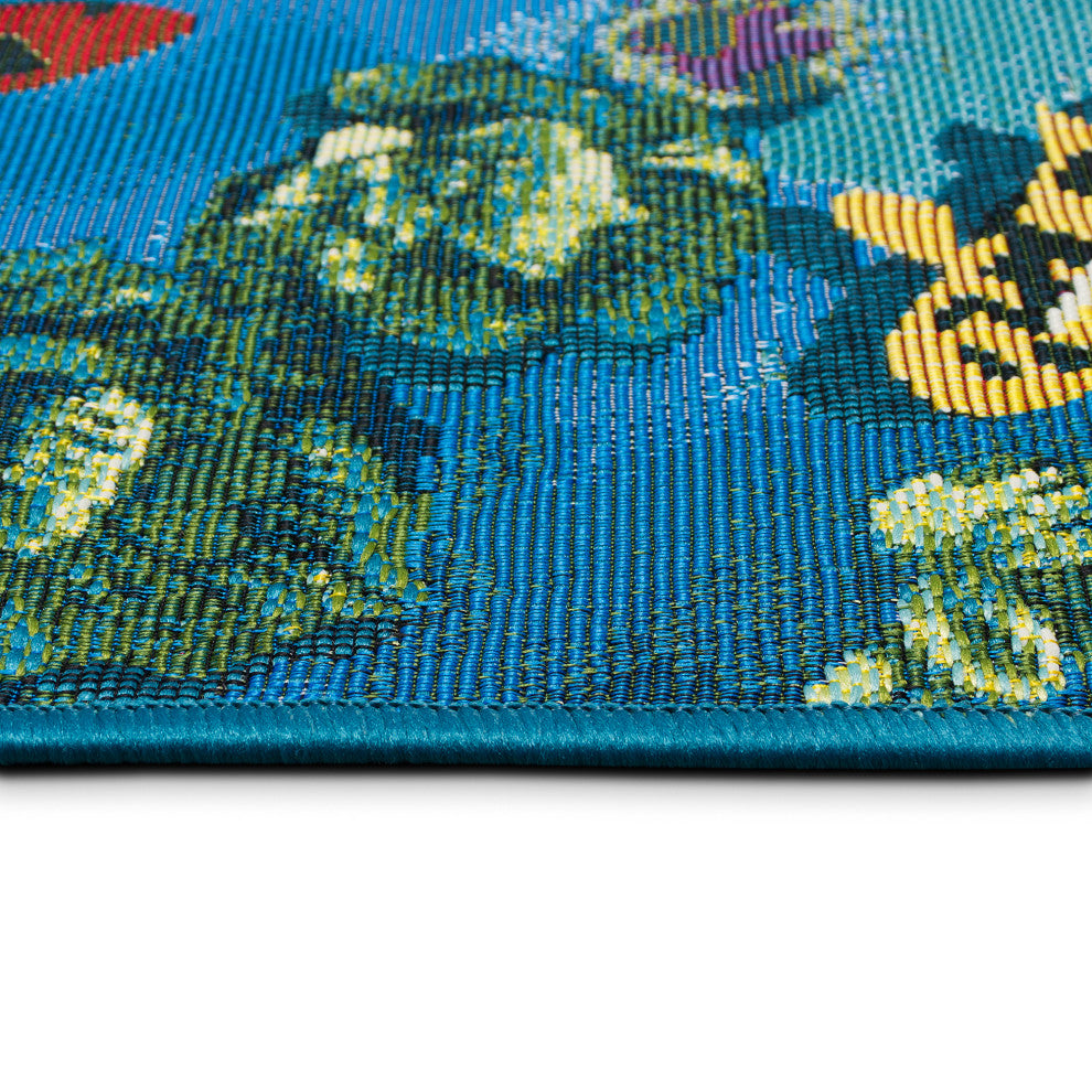 Esencia Koi Pond Indoor/Outdoor Mat Aqua 1'11"x4'11"