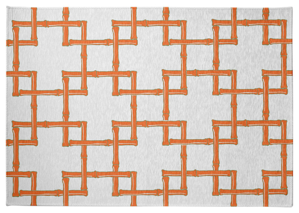 Bamboo Spring Chenille Rug, Blood Orange, 5'x7'