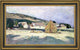 Theodore Robinson a Farm House in Giverny Framed Premium Canvas Print, 15"x30"