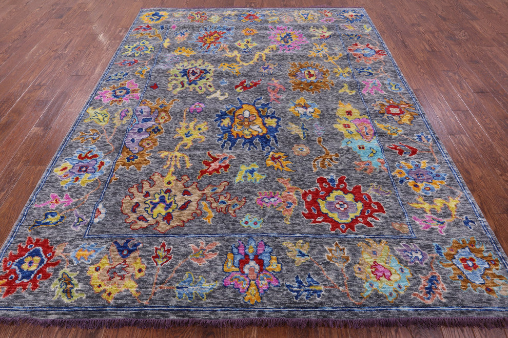 Turkish Oushak Hand-Knotted Wool Rug 8' 1" X 10' 2" - Q16068