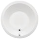 Malibu Addis Round Bathtub White, 69"x69"x21", Massaging Air Jet