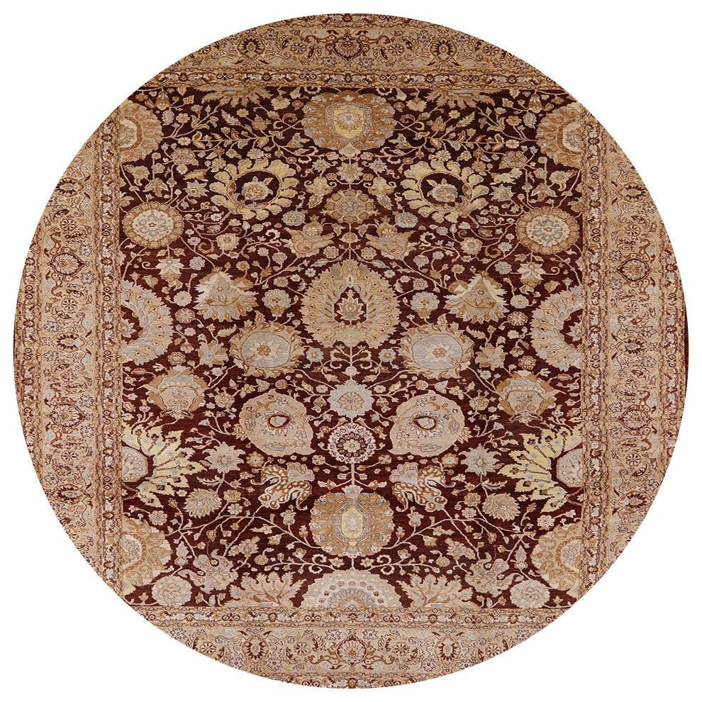 Ahgly Company Indoor Round Mid-Century Modern Area Rugs, 6' Round