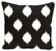Ikat Dot Geometric Print Pillow, Black, 16"x16"