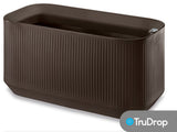 TruDrop Self-Watering Modular Deck Planter - Privacy Barrier -Bark, 40"x20"x20"H