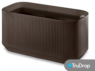 TruDrop Self-Watering Modular Deck Planter - Privacy Barrier -Bark, 40"x20"x20"H