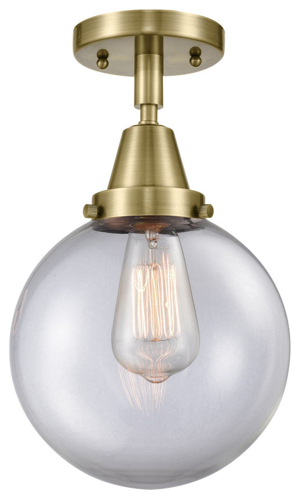 Innovations Lighting 447-1C-AB-G202-8 Beacon 1 Light 8" Flush Mount