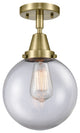 Innovations Lighting 447-1C-AB-G202-8 Beacon 1 Light 8" Flush Mount