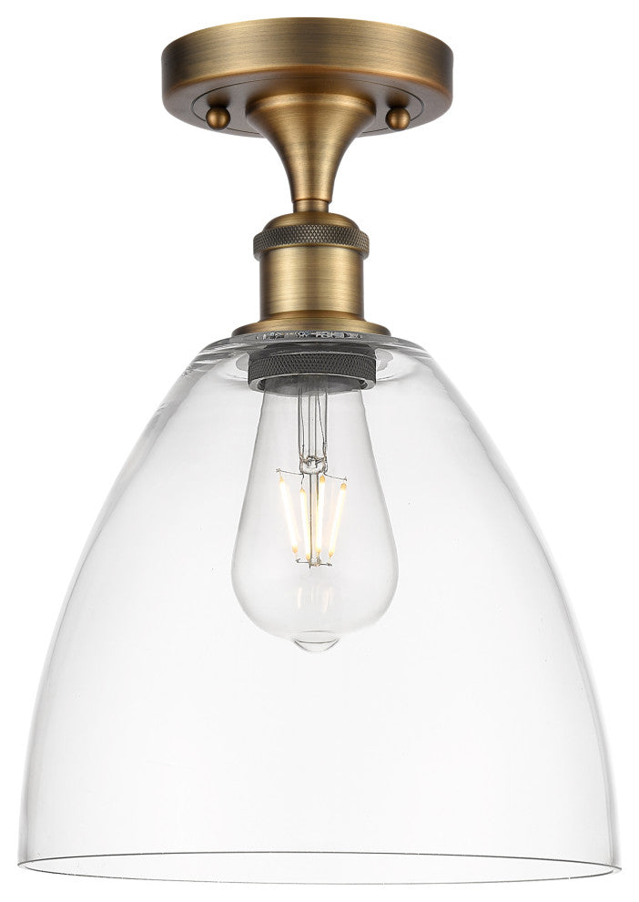 Innovations 516-1C-BB-GBD-92 1 Light Semi-Flush Mount, Brushed Brass