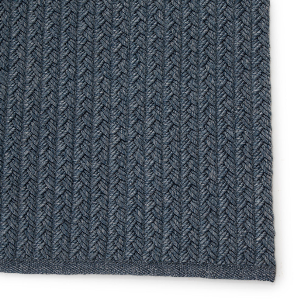 Jaipur Living Iver Indoor/Outdoor Solid Blue/Gray Area Rug, 3'x12'