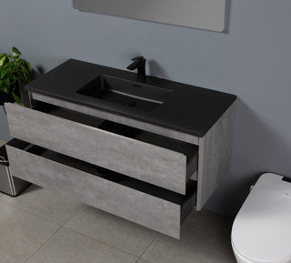 Bridgeport Wall Mounted Vanity Set With Cabinet and Integrated Basin, 48"
