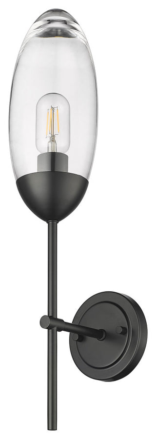 Zlite 651S-MB 1-Light Wall Sconce, Clear