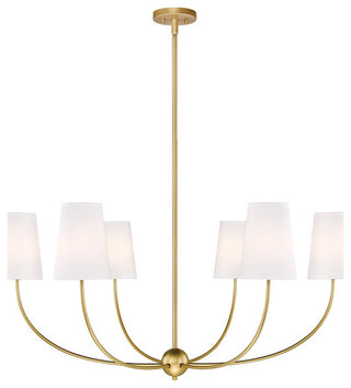 Z-LITE 6-Light Chandelier, Rubbed Brass