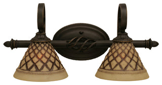 Elegante 2-Light Bath Bar, Chocolate Icing
