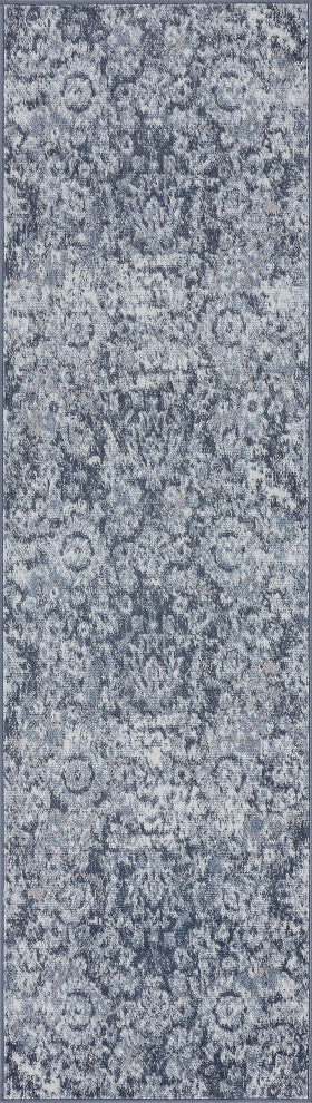Henderson Transitional Floral Blue Runner Rug, 2' x 7'
