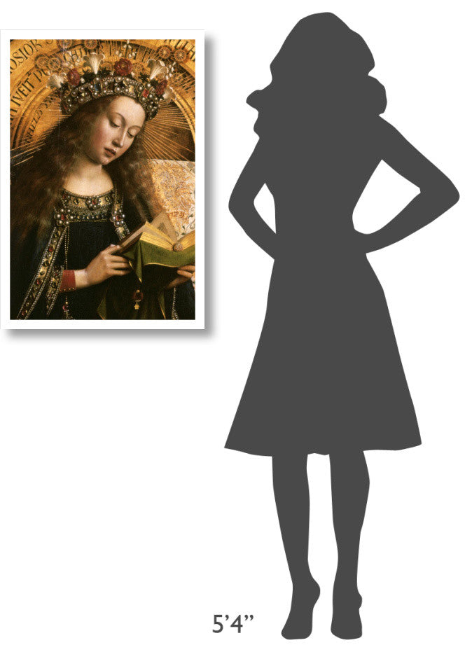 "The Virgin: Ghent Altarpiece" Digital Paper Print by Jan Van Eyck, 22"x32"