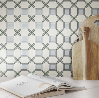 10-Pieces of Water Jet Marble Novelty Mosaic Wall & Floor Tile