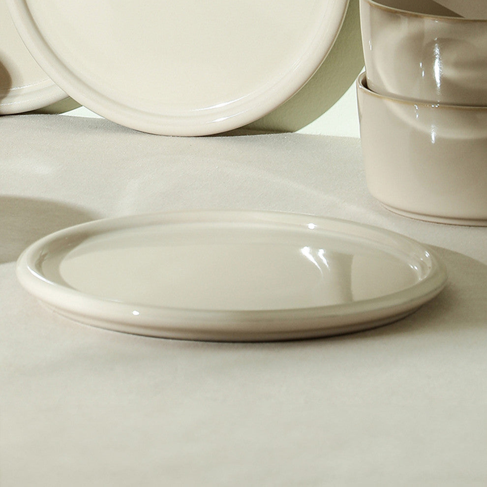 Stone Lain Eden Stoneware Salad Plate Set of 4, Beige