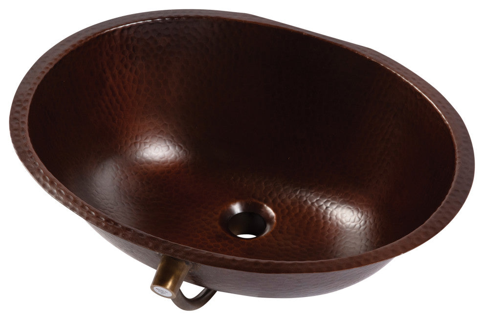 Freud Copper 19" Oval Undermount Bath Sink with Ashfield Faucet Kit