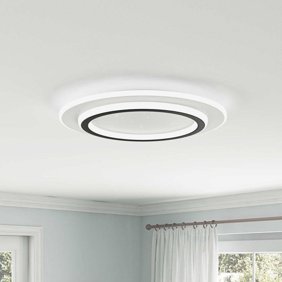 Modern Double Ring Led Flush Mount Ceiling Light for Kichen