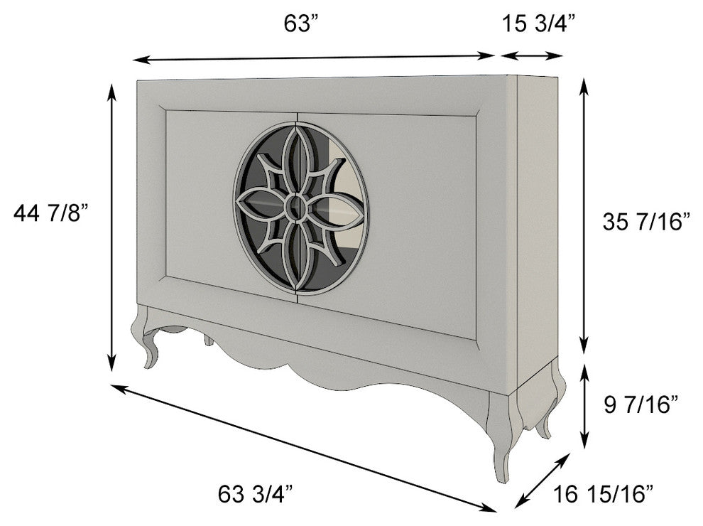 Saphire A15 Sideboard, High Gloss, With Drawers