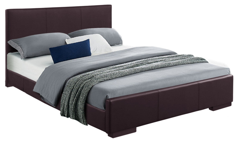 Brown Platform Full Bed