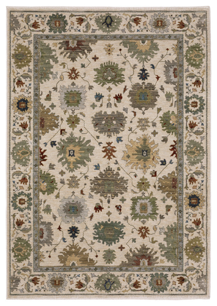 Oriental Weavers Eliana ELI10 Floral Rug, Ivory, 3'3"x5'
