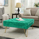 Rabbit Faux Fur Tufted Coffee Table, Arcadia, 33"x33"x18"