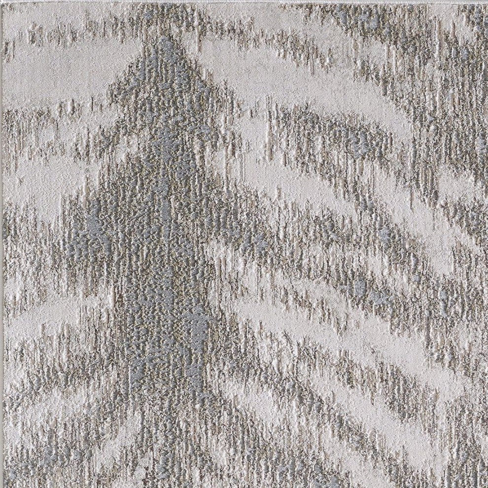KAS Luna 7140 Birch Platinum Area Rug, 5'3"x7'7"